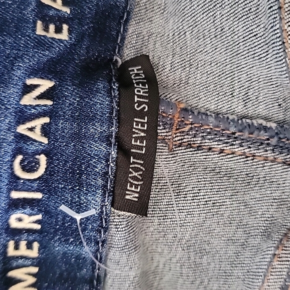 AEO curvy hi-rise Festival VSCO denim shortie shorts size 2 - Picture 7 of 10